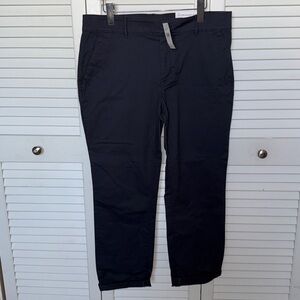 LOFT Charcoal Blue Girlfriend Chinos Pants NWT